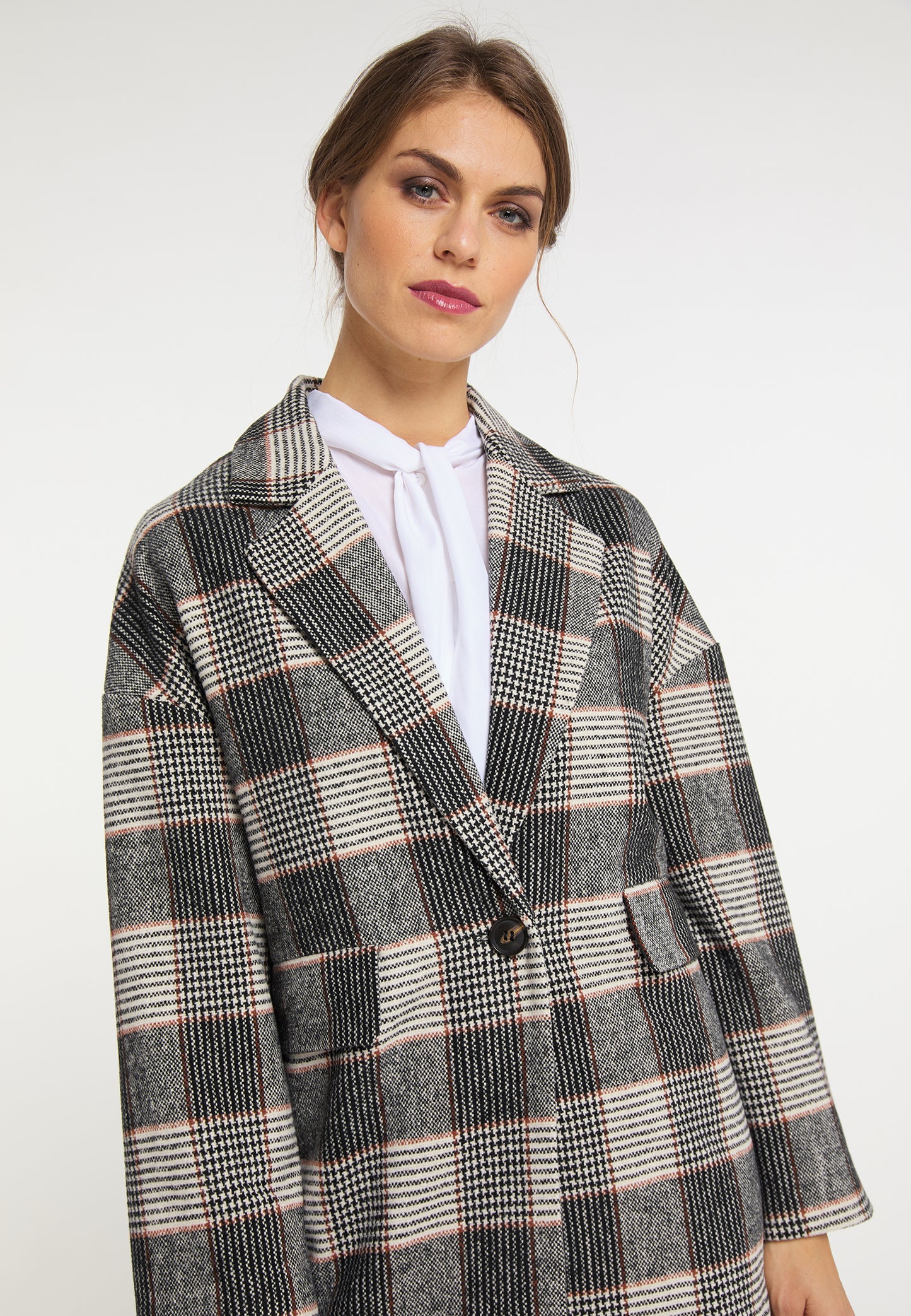 usha BLACK LABEL Women's Encheck Coat