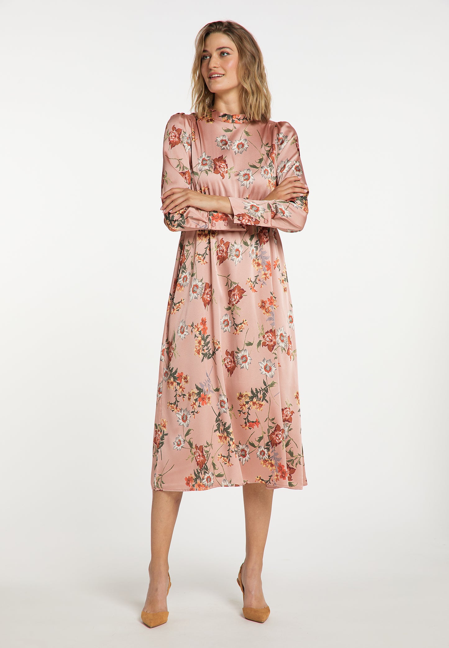 usha Damen's Midi Kleid