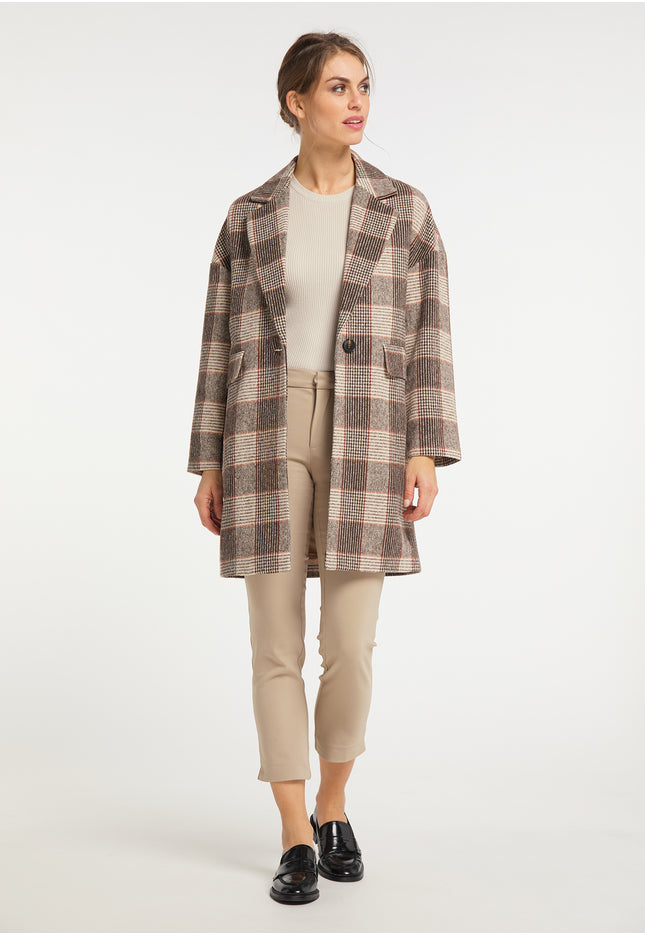 usha BLACK LABEL Women's Encheck Coat