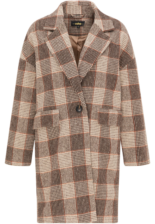 usha BLACK LABEL Women's Encheck Coat