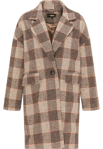 usha BLACK LABEL Women's Encheck Coat