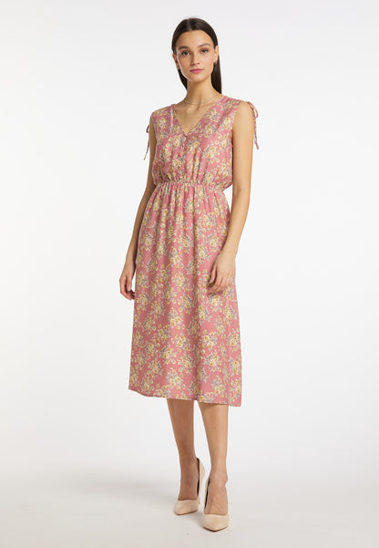 usha Damen's Kleid mit Blumenmuster