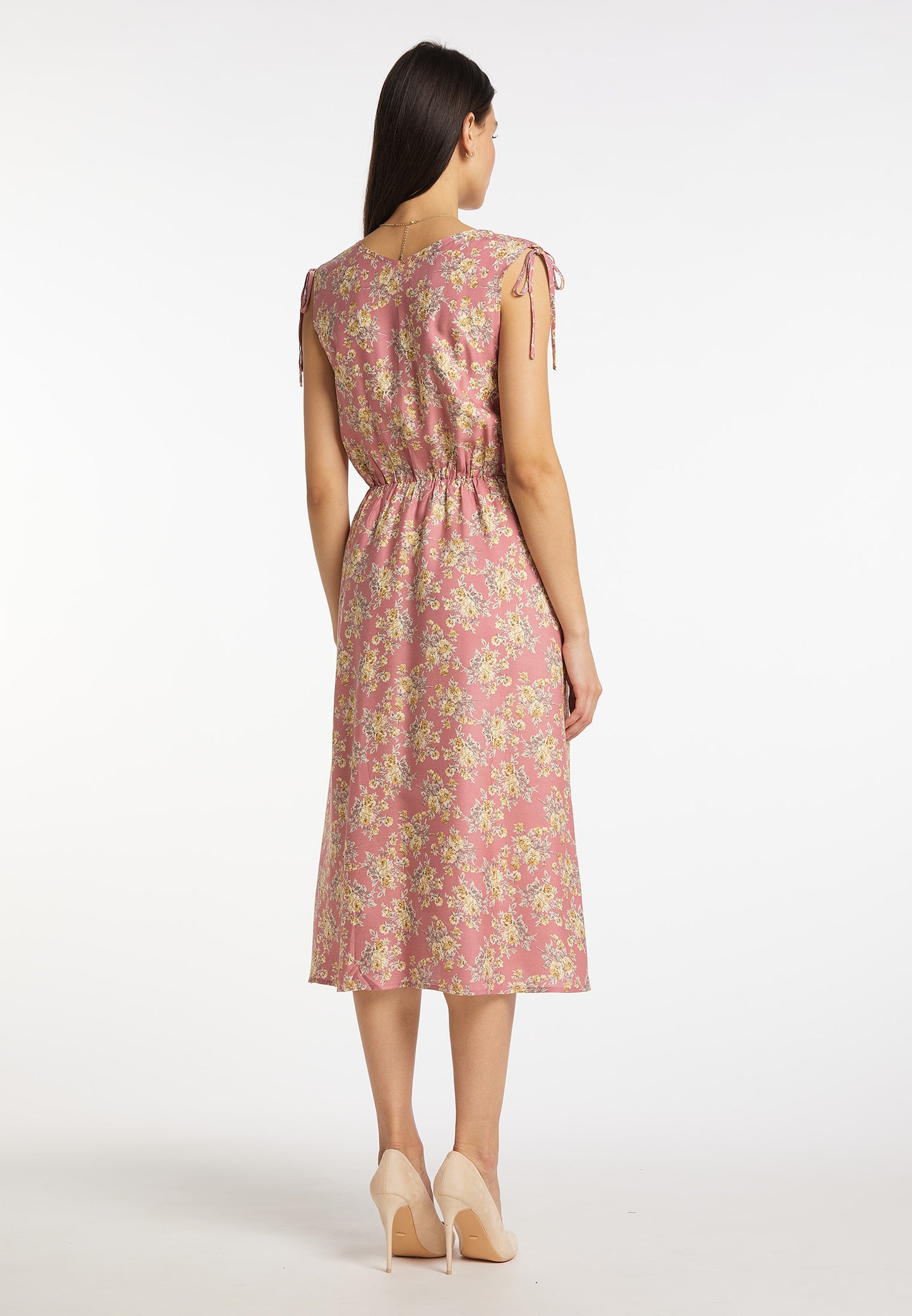 usha Damen's Kleid mit Blumenmuster