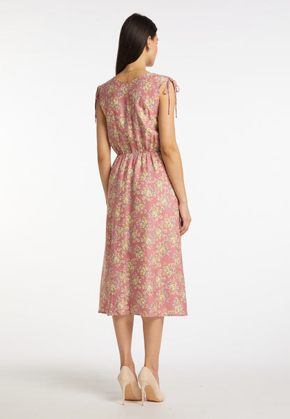 usha Damen's Kleid mit Blumenmuster