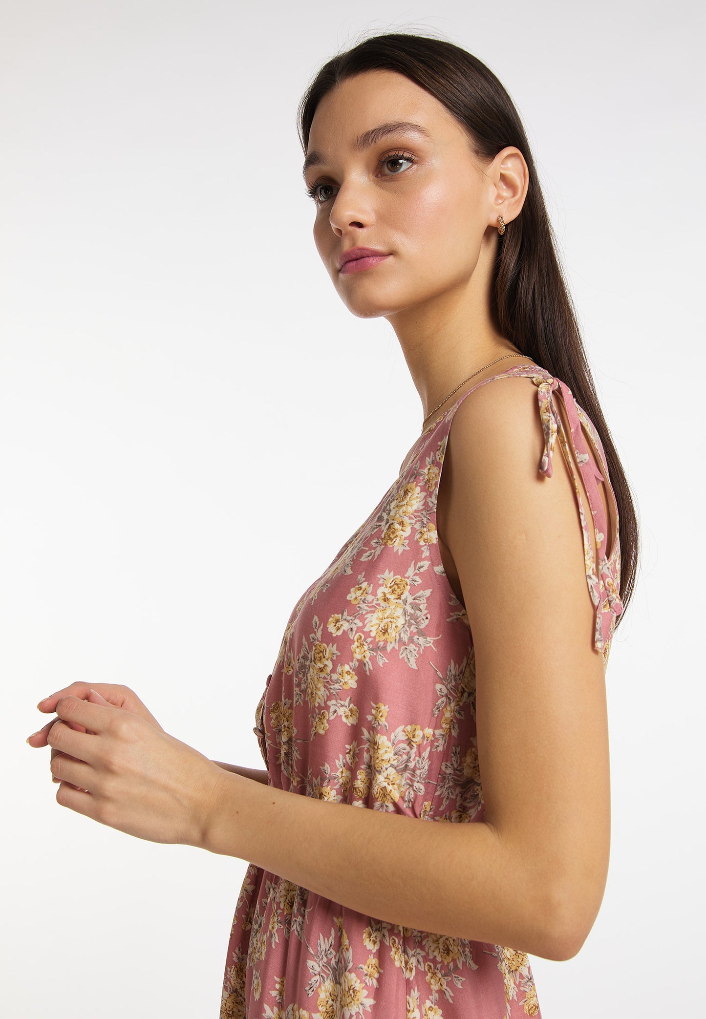 usha Damen's Kleid mit Blumenmuster