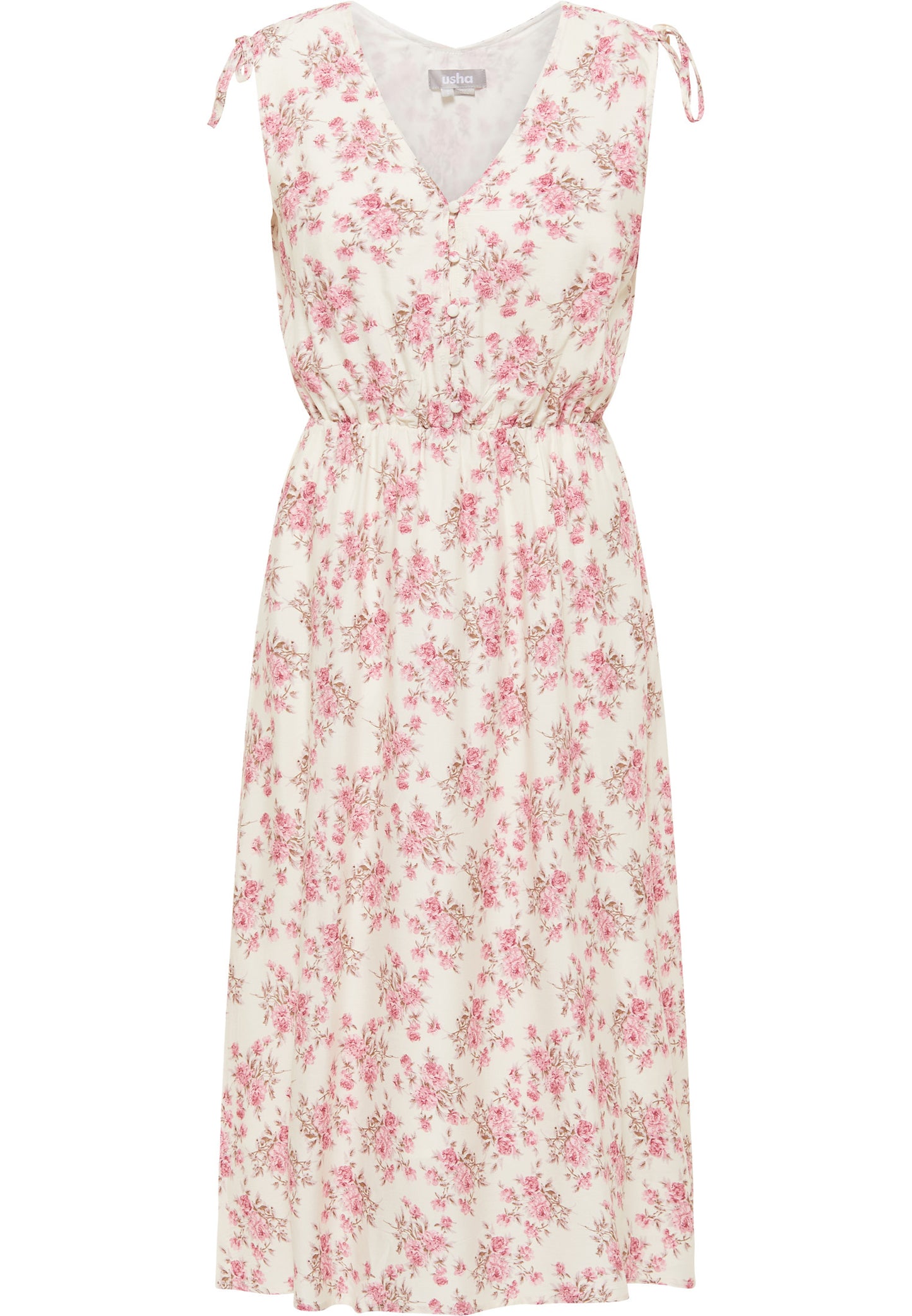 usha Damen's Kleid mit Blumenmuster