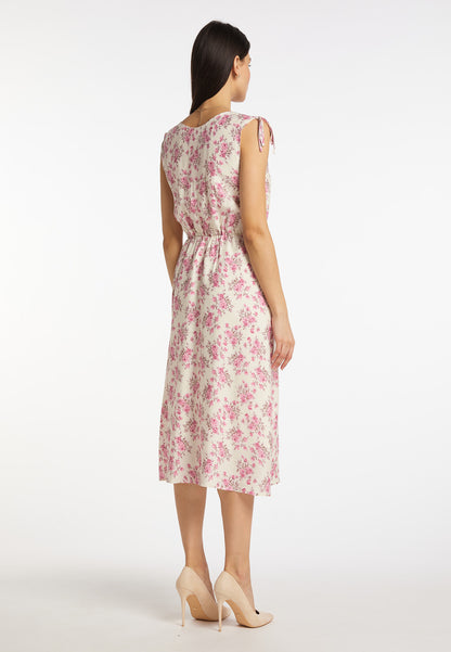usha Damen's Kleid mit Blumenmuster