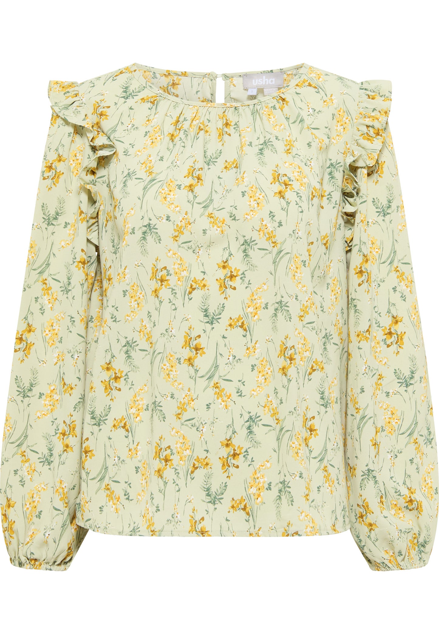 usha Damen Bluse mit floralem Druck
