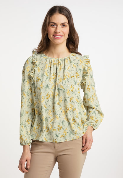 usha Damen Bluse mit floralem Druck