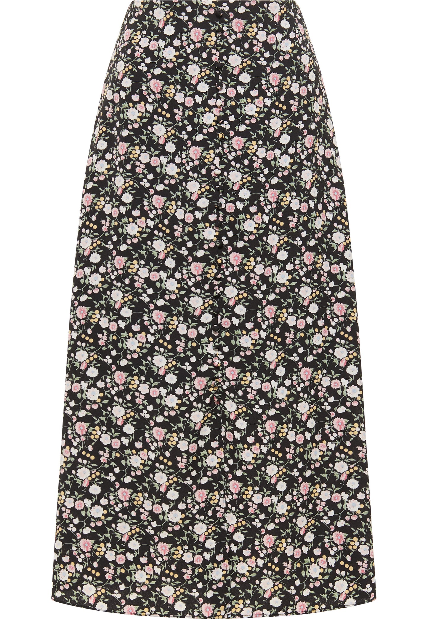 usha Damen Midi-Rock mit Blumenmuster