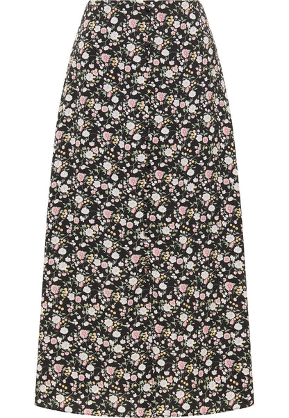 usha Damen Midi-Rock mit Blumenmuster