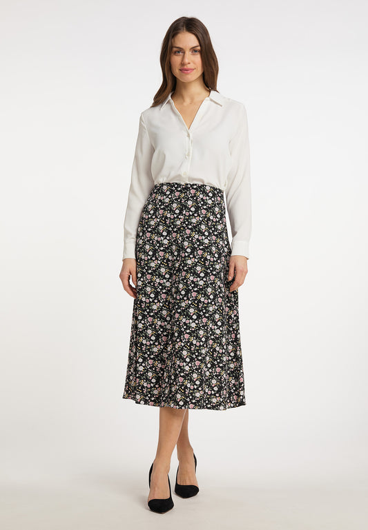 usha Women's Midi Skirt With Floral Print