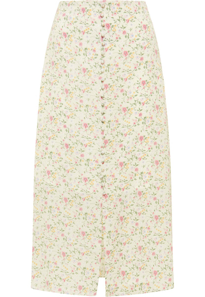 usha Damen Midi-Rock mit Blumenmuster