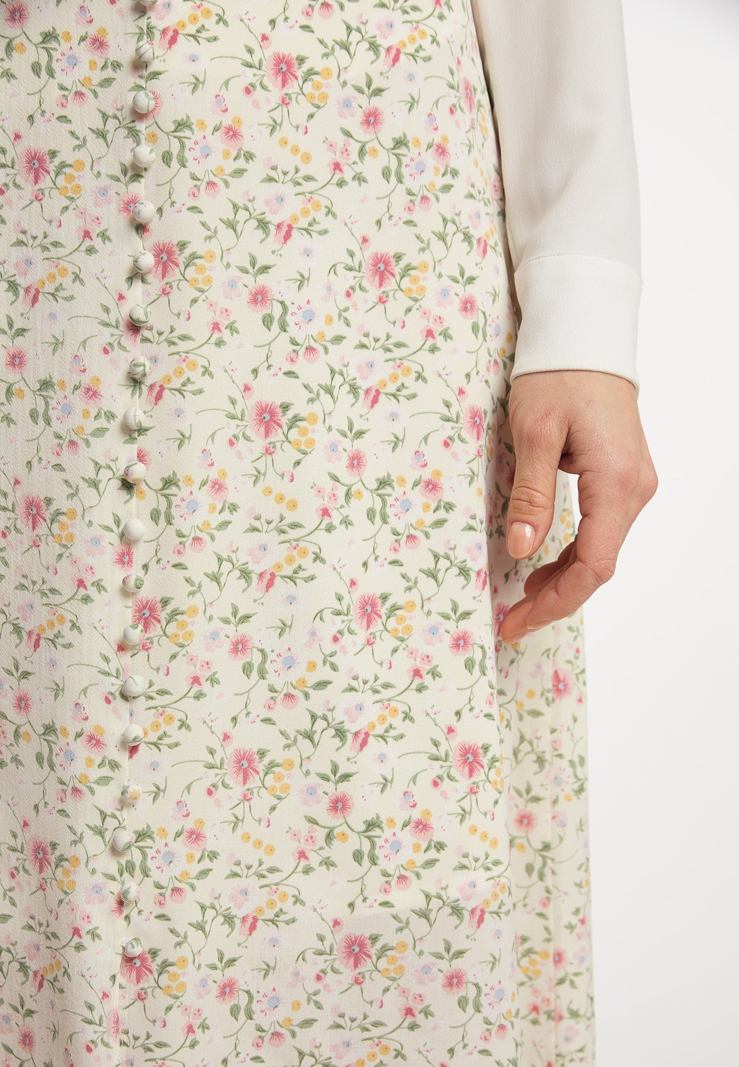 usha Damen Midi-Rock mit Blumenmuster