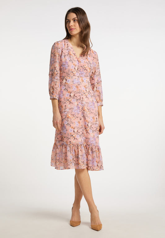 usha Women's Midi Dress With Floral Print