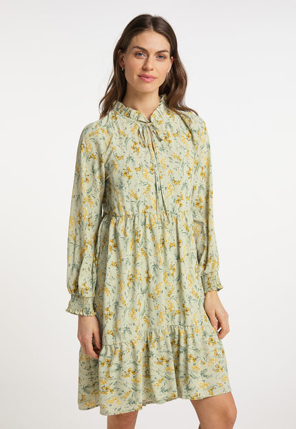 usha Damen's Kleid mit Blumenmuster