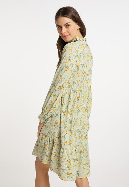 usha Damen's Kleid mit Blumenmuster