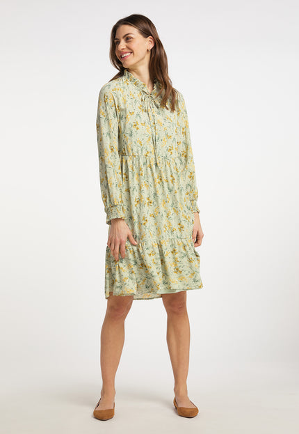 usha Damen's Kleid mit Blumenmuster