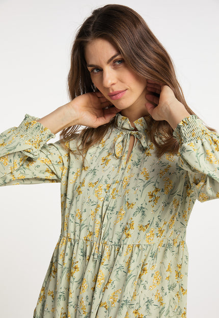 usha Damen's Kleid mit Blumenmuster
