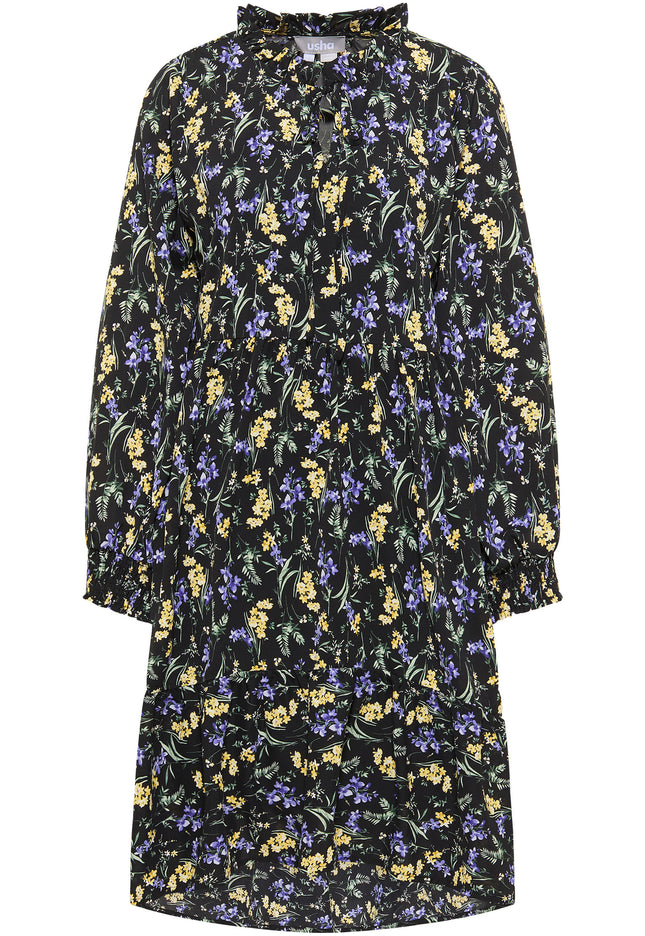 usha Damen's Kleid mit Blumenmuster
