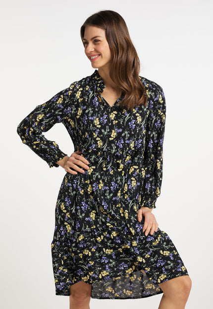 usha Damen's Kleid mit Blumenmuster
