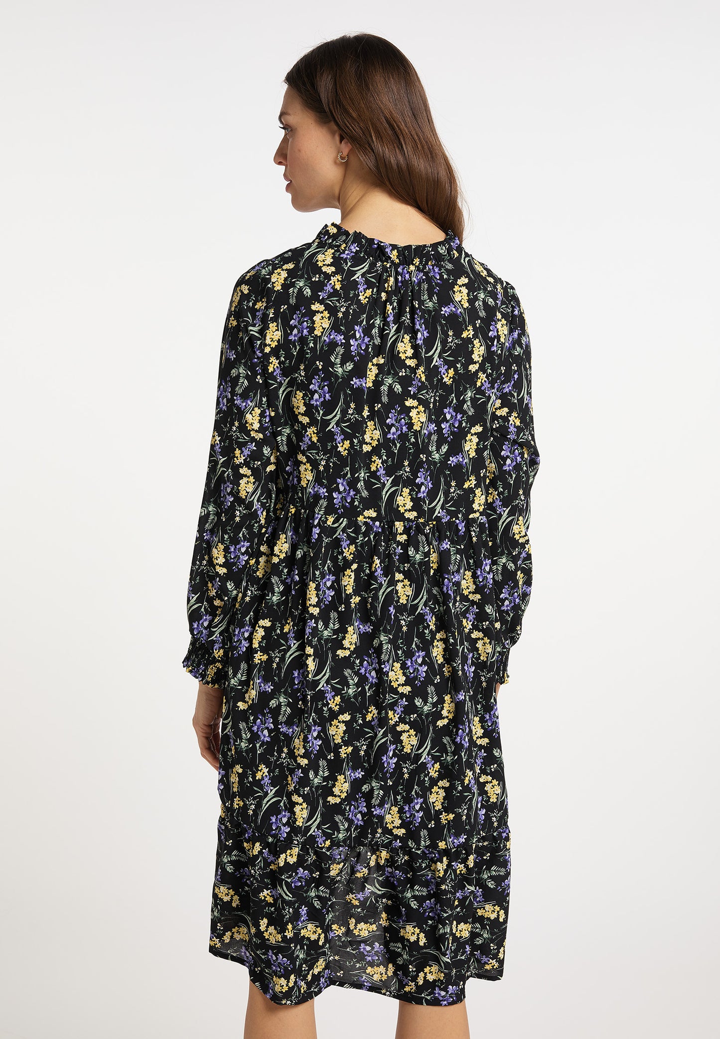 usha Damen's Kleid mit Blumenmuster