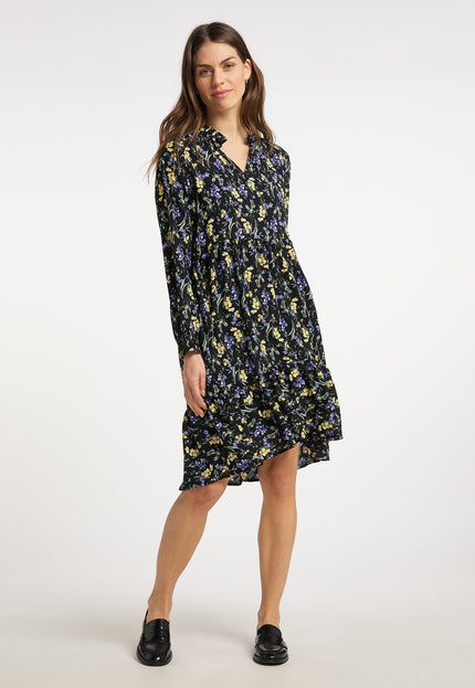usha Damen's Kleid mit Blumenmuster