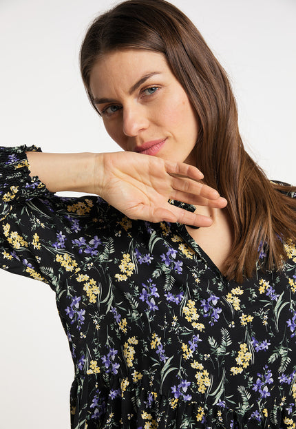 usha Damen's Kleid mit Blumenmuster