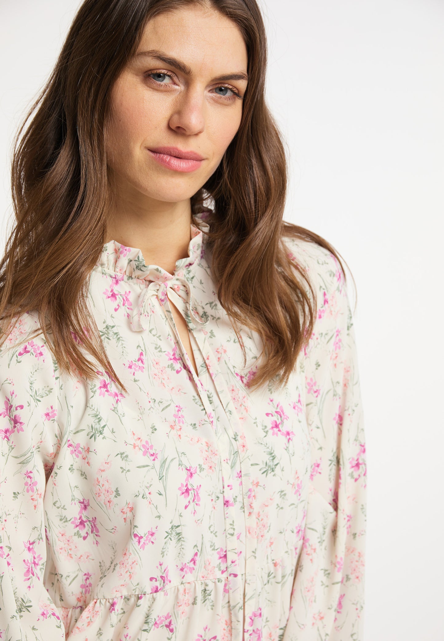 usha Damen's Kleid mit Blumenmuster