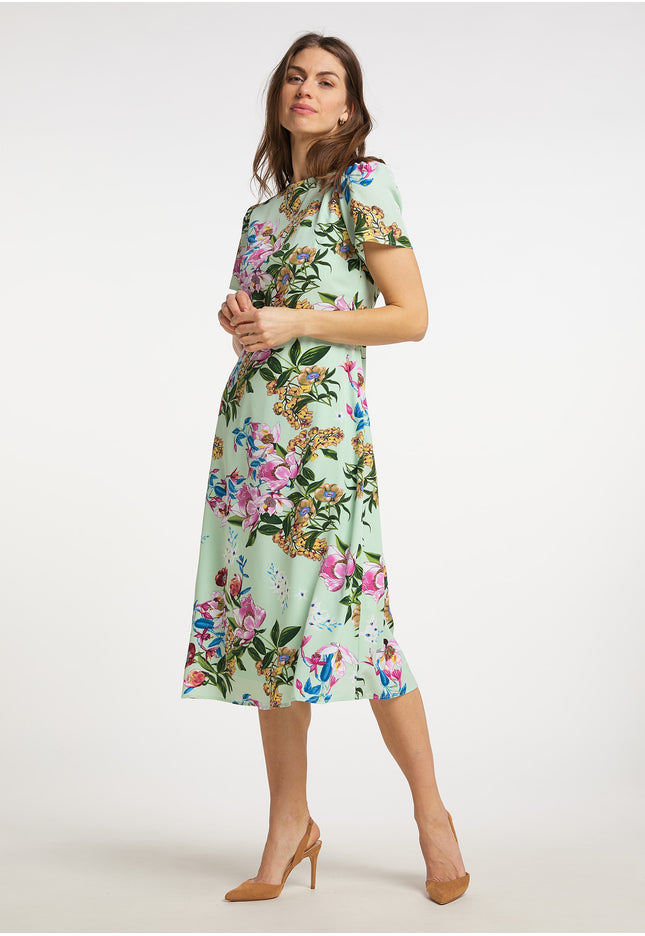 usha Damen Midi Kleid