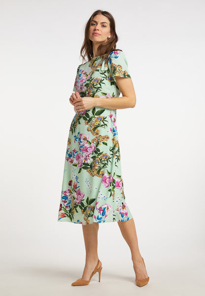 usha Damen Midi Kleid
