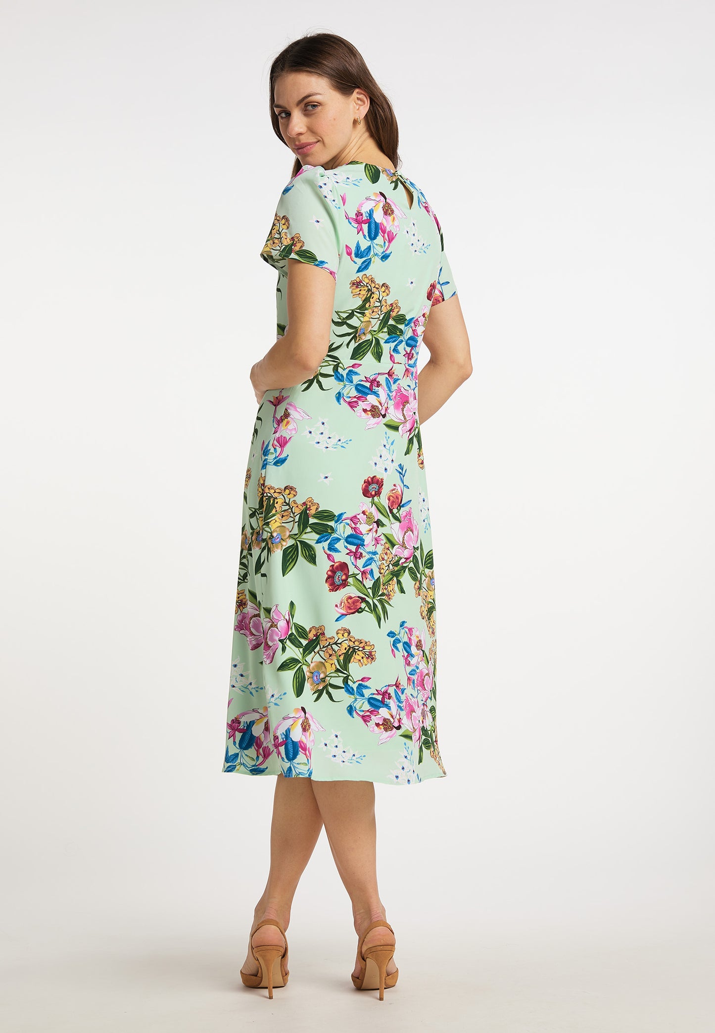 usha Damen Midi Kleid