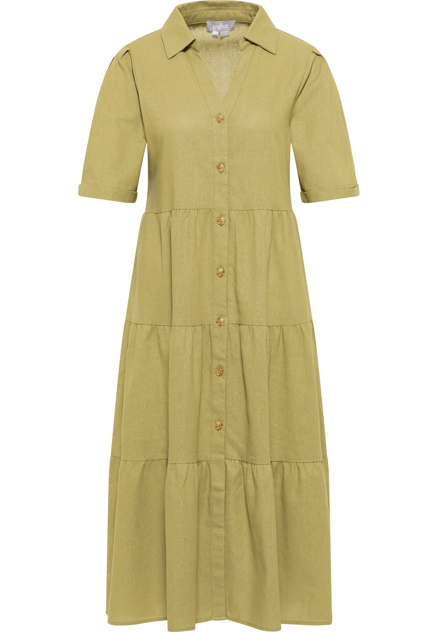 usha Damen's Wide Midi Kleid