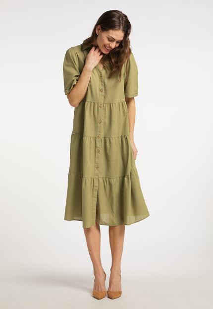 usha Damen's Wide Midi Kleid