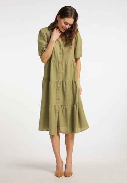 usha Damen's Wide Midi Kleid