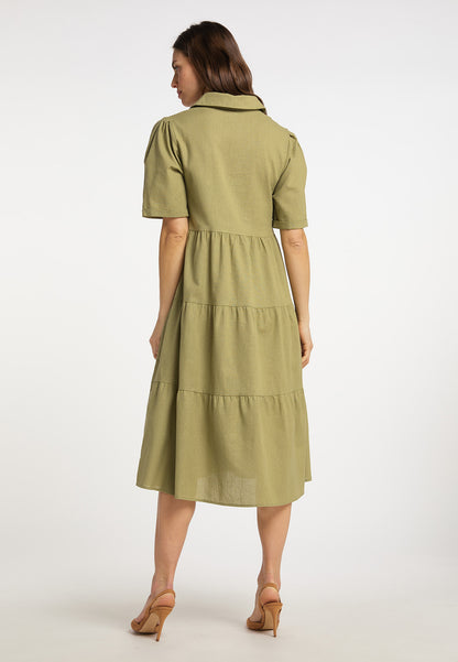 usha Damen's Wide Midi Kleid