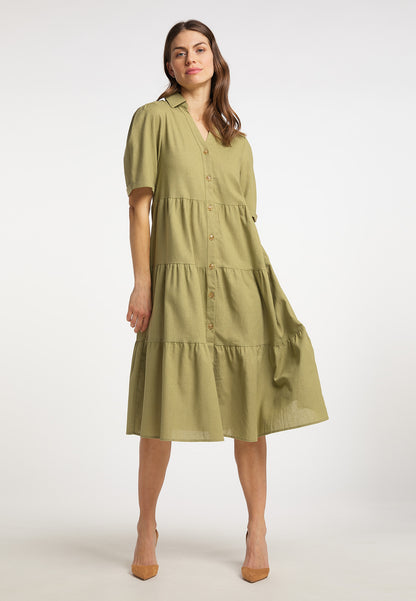 usha Damen's Wide Midi Kleid