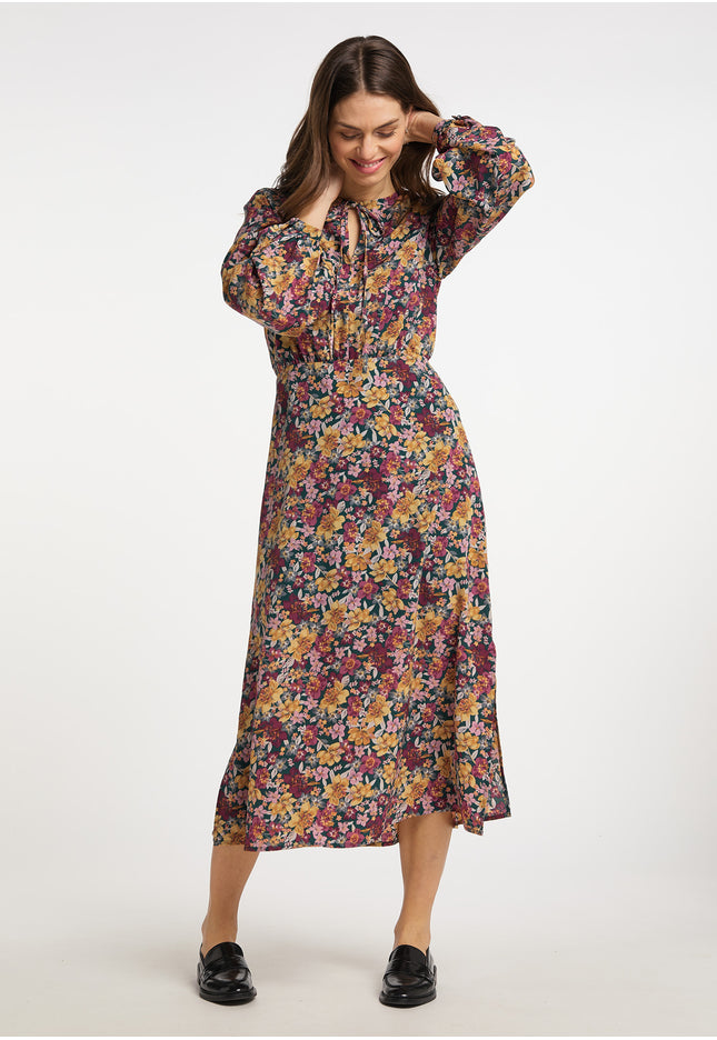 usha Damen Floral Print Maxi Kleid