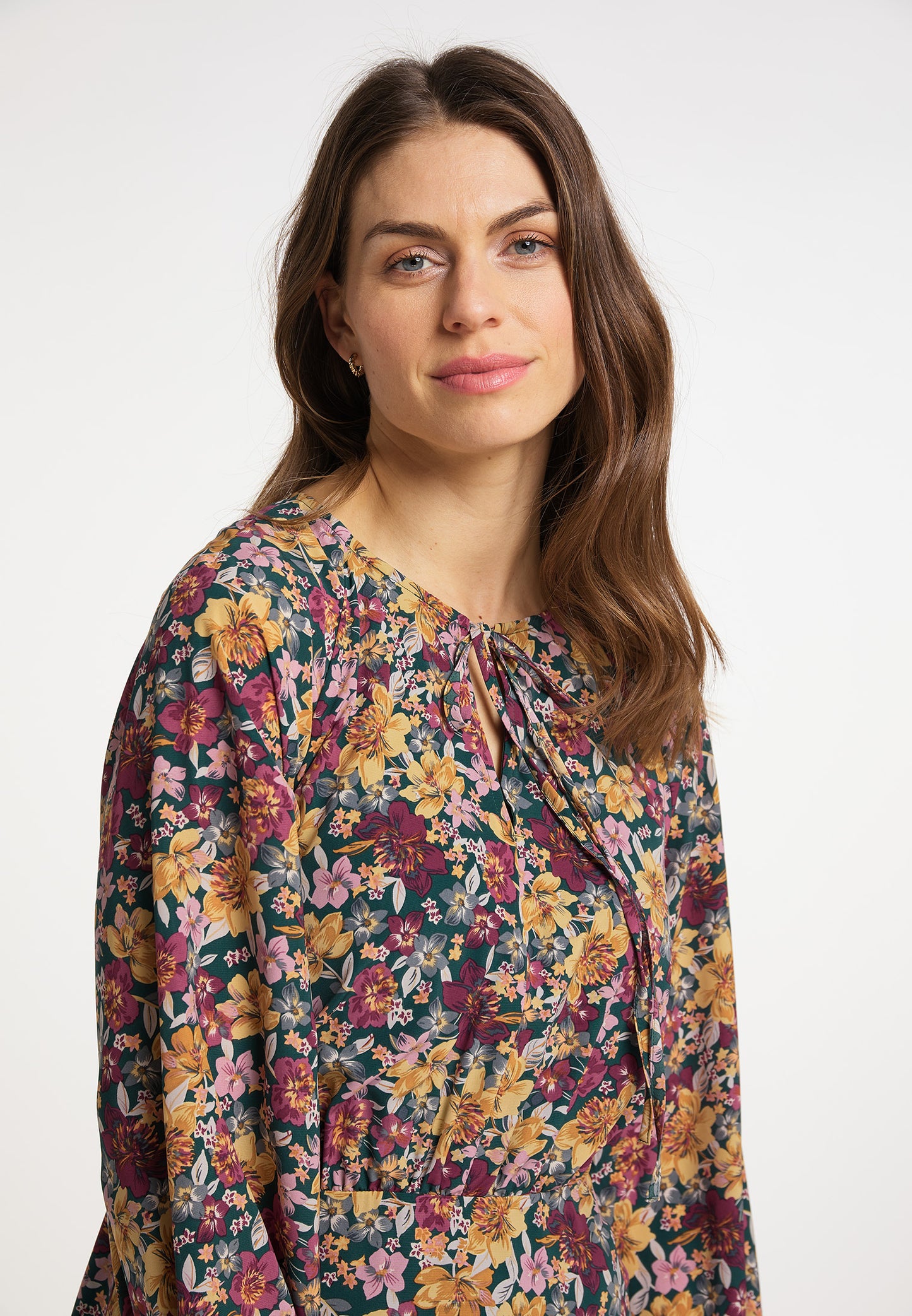 usha Damen Floral Print Maxi Kleid