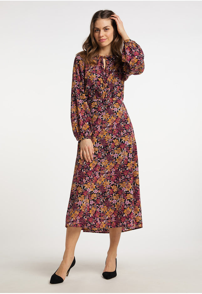 usha Damen Floral Print Maxi Kleid