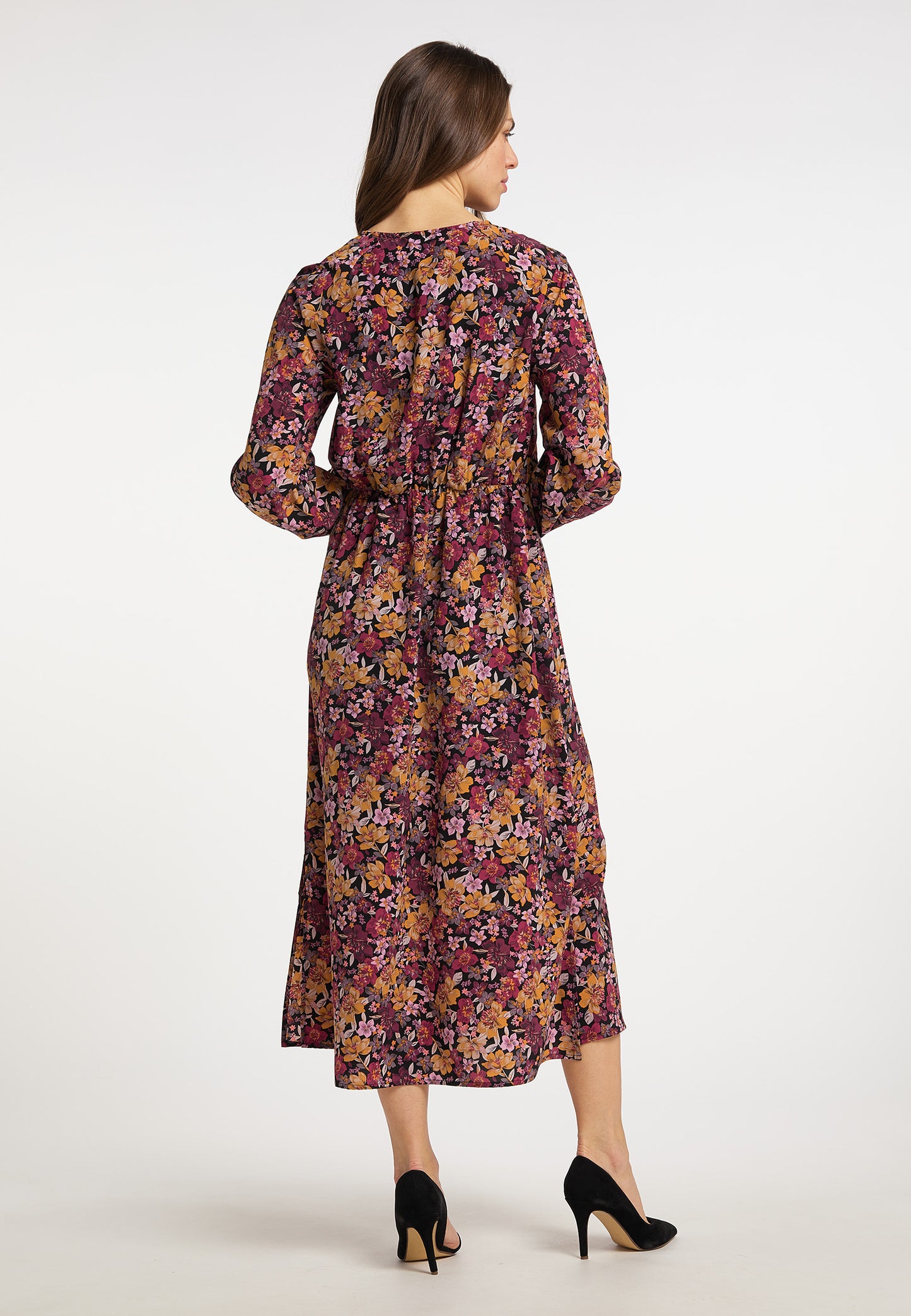 usha Damen Floral Print Maxi Kleid