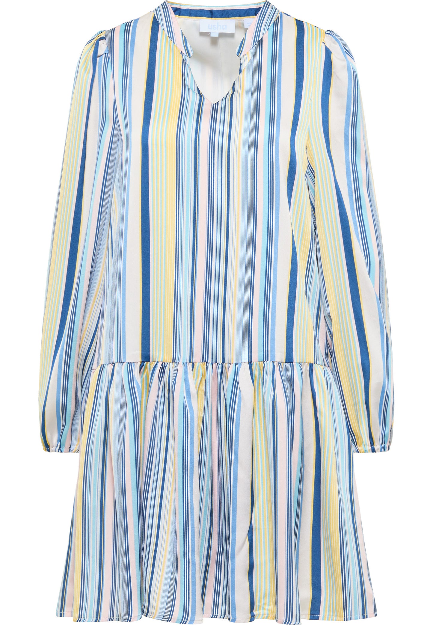 usha BLUE LABEL Women's Midi Dress With Stripes
