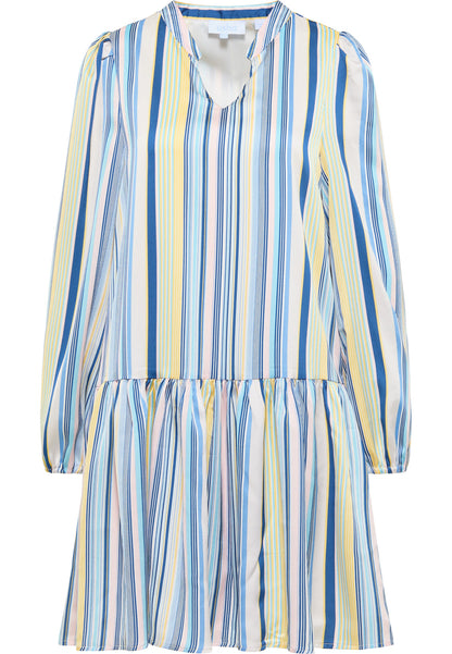 usha BLUE LABEL Women's Midi Dress With Stripes