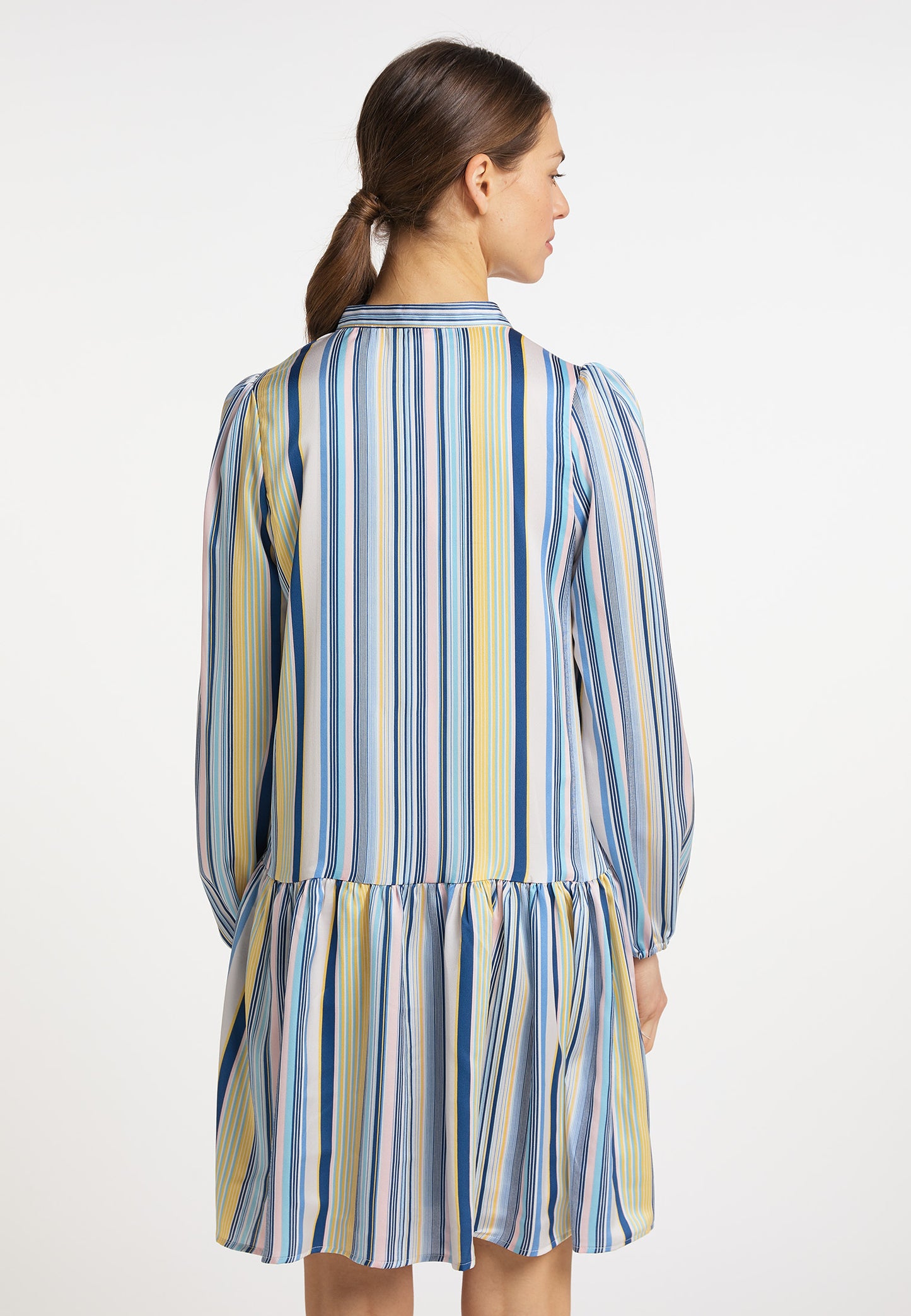 usha BLUE LABEL Women's Midi Dress With Stripes