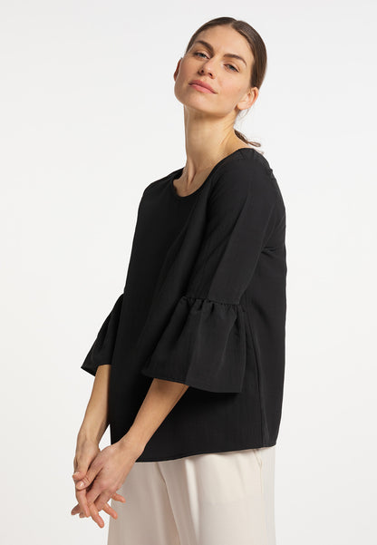 usha WHITE LABEL Women's Blouse With Trumpet Sleeves
