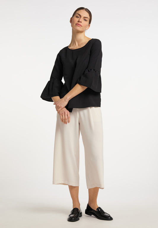usha WHITE LABEL Women's Blouse With Trumpet Sleeves