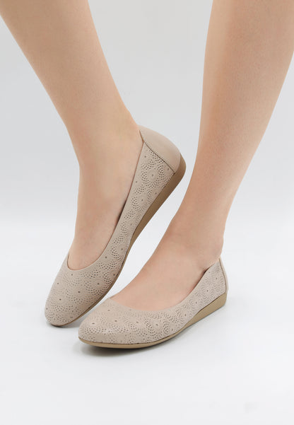 usha Damen Leder Ballerinas