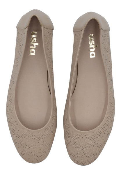 usha Damen Leder Ballerinas