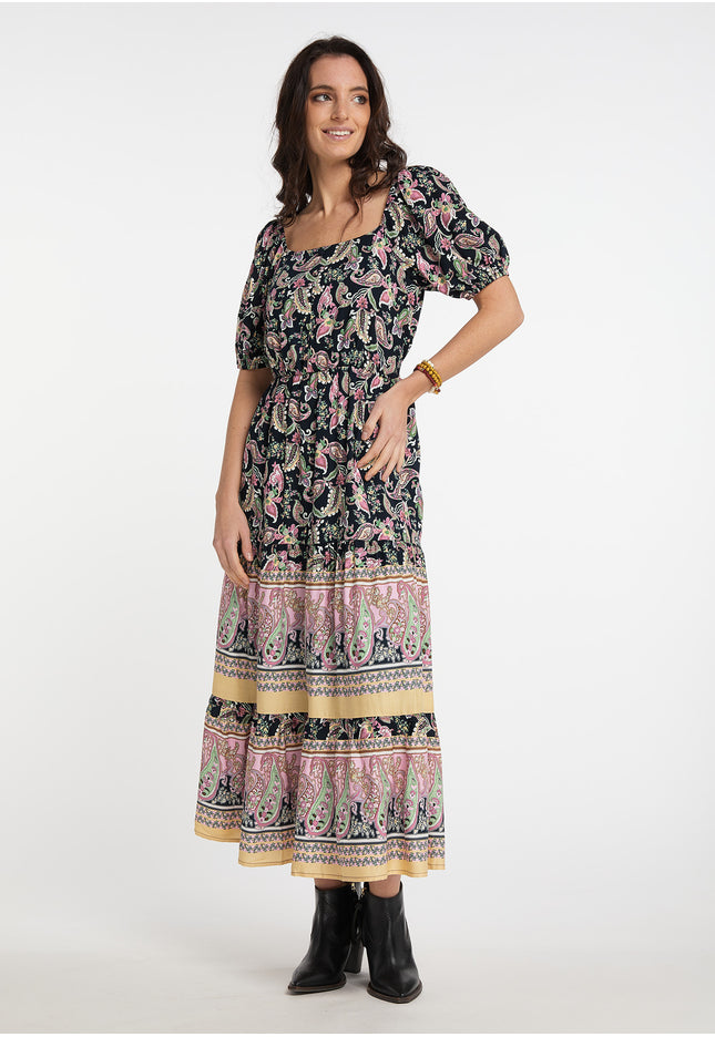 usha FESTIVAL Women's Paisley Print Midi Dress