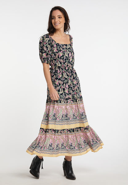 usha FESTIVAL Kobiety's Paisley Print Midi Sukienka